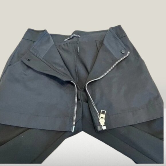 ZARA Skirt Over High-Waist Black Cargo Pants Trousers, Size M - Picture 15 of 16